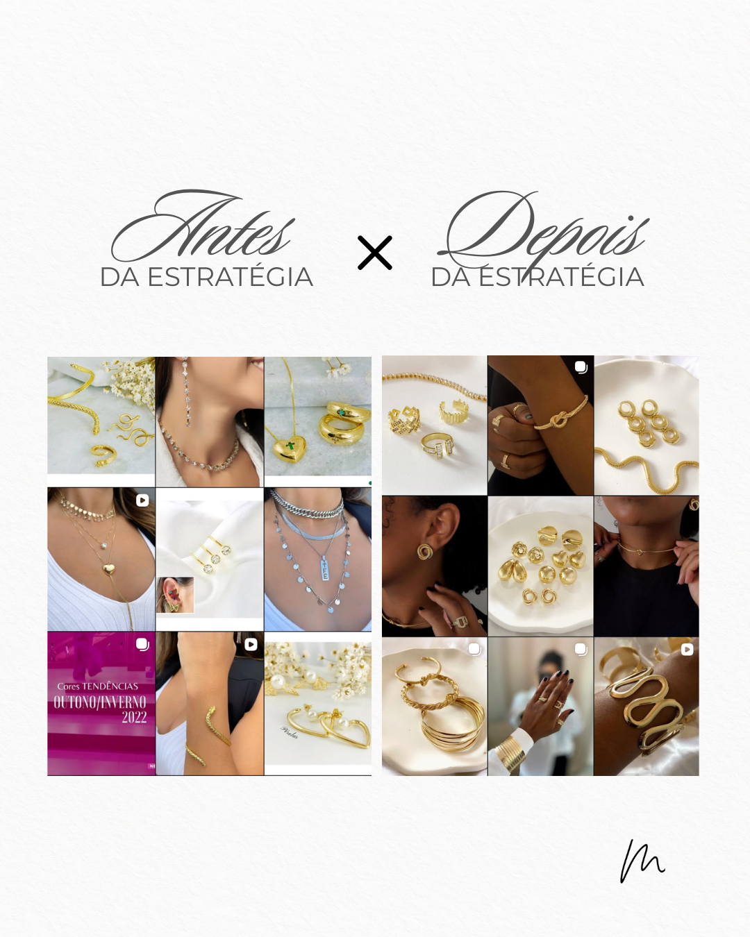 Antes e Depois — Semijoias